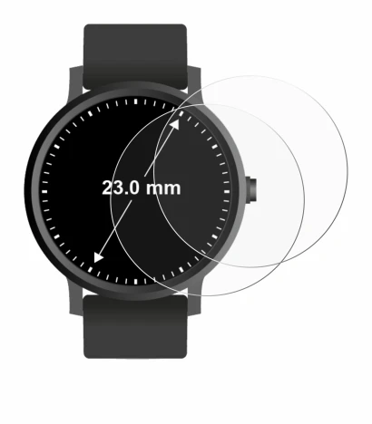 Imagen del dispositivo Relojes (Circular, ø: 23 mm) con una amplia variedad de protectores de pantalla.