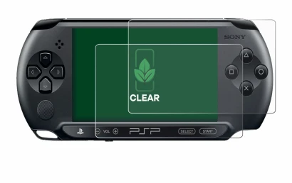 Imagen del dispositivo Sony PSP 1004 con una amplia variedad de protectores de pantalla.