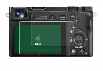 Imagen del dispositivo Sony Alpha 6000 con una amplia variedad de protectores de pantalla.