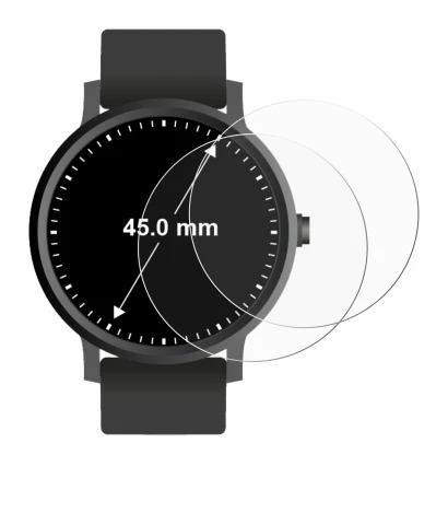 Imagen del dispositivo Relojes (Circular, ø: 45 mm) con una amplia variedad de protectores de pantalla.