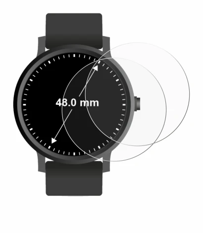 Imagen del dispositivo Relojes (Circular, ø: 48 mm) con una amplia variedad de protectores de pantalla.