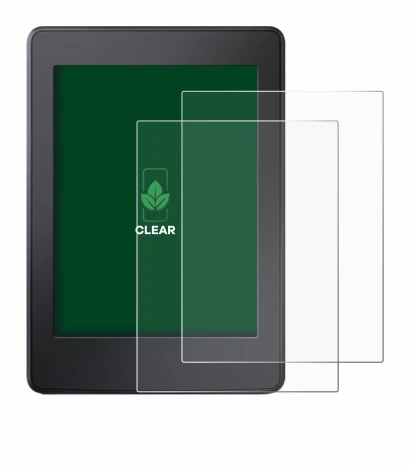 Imagen del dispositivo Amazon Kindle Paperwhite 2015 (7a Gen.) con una amplia variedad de protectores de pantalla.