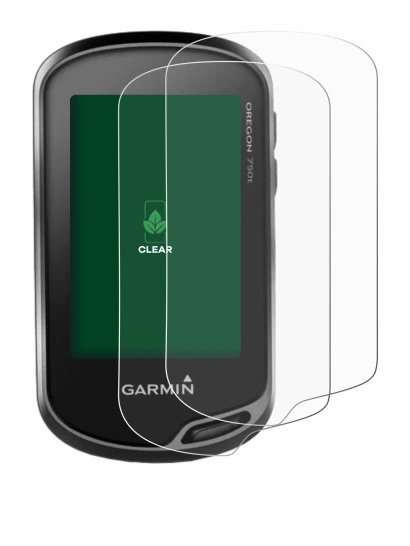 Imagen del dispositivo Garmin Oregon 750t con una amplia variedad de protectores de pantalla.