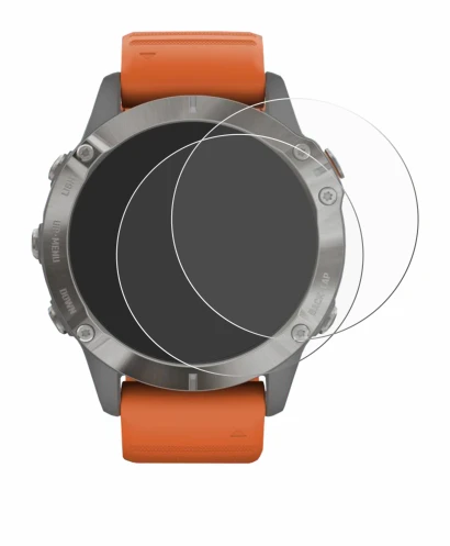 Imagen del dispositivo Garmin Fenix 6 Pro con una amplia variedad de protectores de pantalla.
