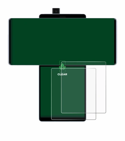 Imagen del dispositivo LG Wing (Pantalla trasera) con una amplia variedad de protectores de pantalla.