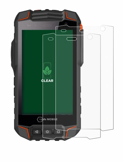 Imagen del dispositivo i.safe MOBILE IS530.1 con una amplia variedad de protectores de pantalla.