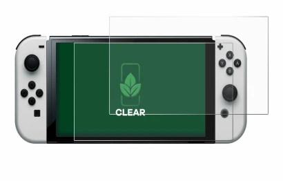 Imagen del dispositivo Nintendo Switch OLED-Modell con una amplia variedad de protectores de pantalla.