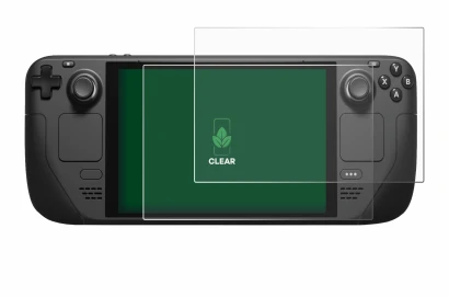 Imagen del dispositivo Valve Steam Deck con una amplia variedad de protectores de pantalla.