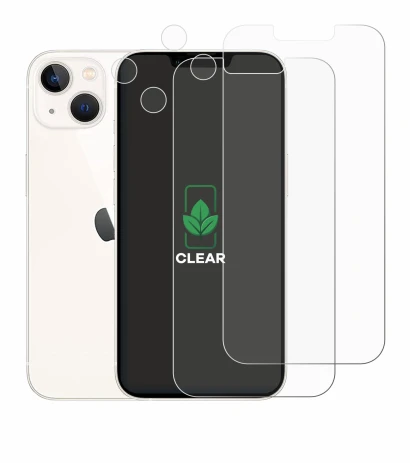 Imagen del dispositivo Apple iPhone 13 (Frontal+Cámara) con una amplia variedad de protectores de pantalla.