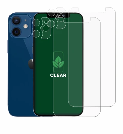 Imagen del dispositivo Apple iPhone 12 mini (Frontal+Cámara) con una amplia variedad de protectores de pantalla.