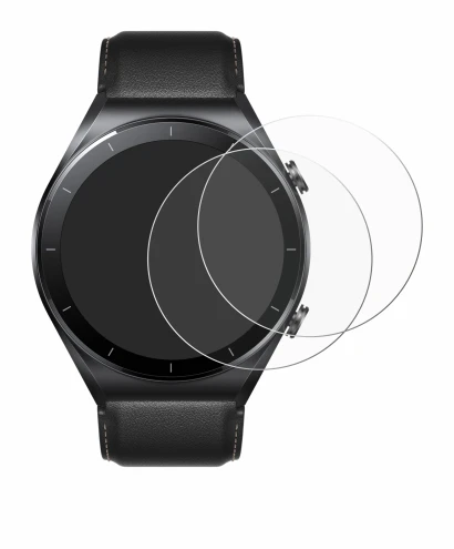 Imagen del dispositivo Xiaomi Watch S1 con una amplia variedad de protectores de pantalla.