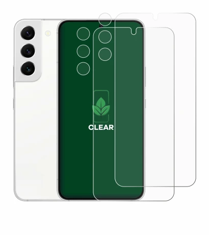 Imagen del dispositivo Samsung Galaxy S22 5G (Frontal+Cámara) con una amplia variedad de protectores de pantalla.