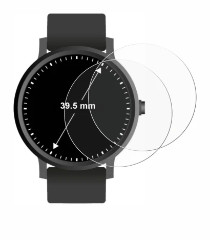 Imagen del dispositivo Circular Displays (ø: 39.5 mm) con una amplia variedad de protectores de pantalla.