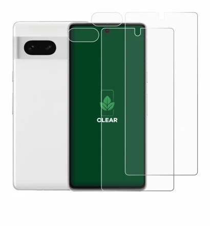 Imagen del dispositivo Google Pixel 7 (Frontal+Cámara) con una amplia variedad de protectores de pantalla.
