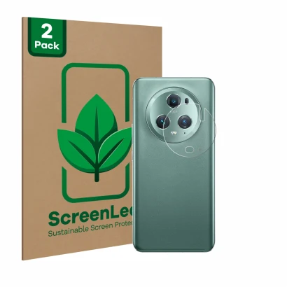 Parte frontal de un envase de producto con el logotipo de la marca ScreenLeaf. Al lado se muestra el dispositivo Honor Magic 5