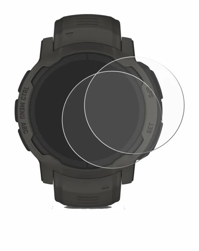 Imagen del dispositivo Garmin Instinct 2 Solar con una amplia variedad de protectores de pantalla.