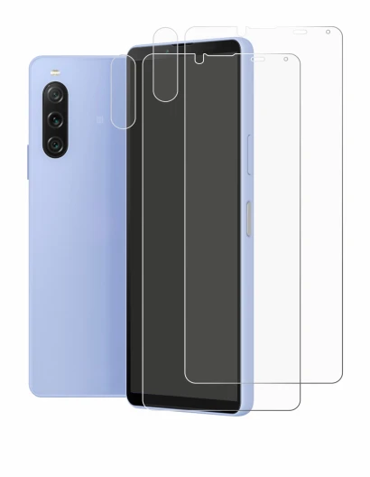 Imagen del dispositivo Sony Xperia 10 V (Frontal+Cámara) con una amplia variedad de protectores de pantalla.