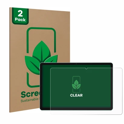 Parte frontal de un envase de producto con el logotipo de la marca ScreenLeaf. Al lado se muestra el dispositivo Xiaomi Redmi 