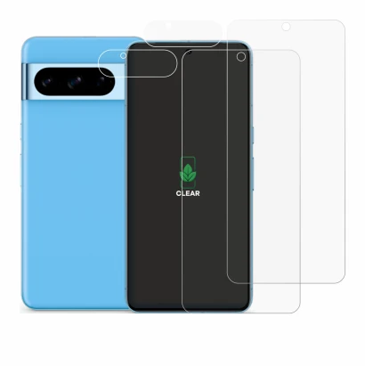 Imagen del dispositivo Google Pixel 8 Pro (Frontal+Cámara) con una amplia variedad de protectores de pantalla.