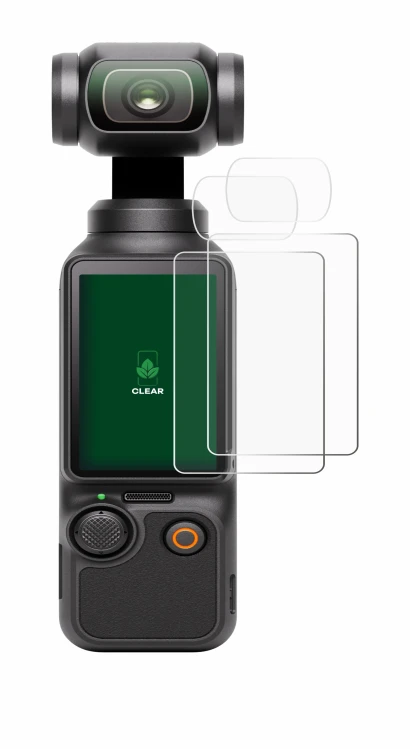 Imagen del dispositivo DJI Osmo Pocket 3 (Pantalla + Lente) con una amplia variedad de protectores de pantalla.