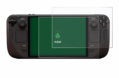 Imagen del dispositivo Valve Steam Deck OLED con una amplia variedad de protectores de pantalla.