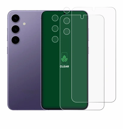 Imagen del dispositivo Samsung Galaxy S24 Plus (Frontal+Cámara) con una amplia variedad de protectores de pantalla.