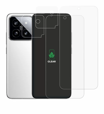 Imagen del dispositivo Xiaomi 14 (Frontal+Cámara) con una amplia variedad de protectores de pantalla.