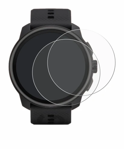 Imagen del dispositivo Suunto Race S con una amplia variedad de protectores de pantalla.