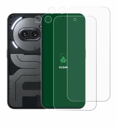 Imagen del dispositivo Nothing Phone (2a) Plus (Frontal+Cámara) con una amplia variedad de protectores de pantalla.