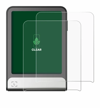 Imagen del dispositivo Ledger Flex con una amplia variedad de protectores de pantalla.