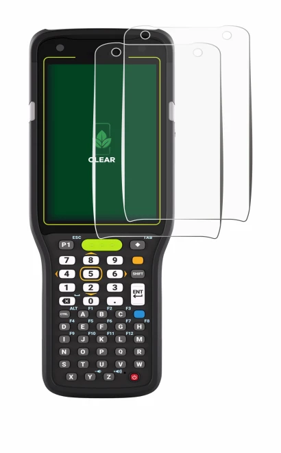 Imagen del dispositivo Zebra MC3400 con una amplia variedad de protectores de pantalla.