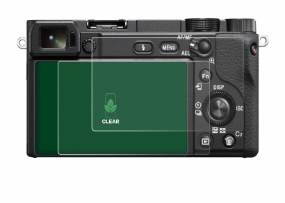 Imagen del dispositivo Sony Alpha 6100A con una amplia variedad de protectores de pantalla.