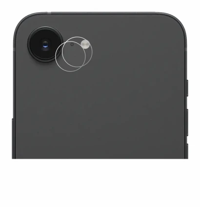 Imagen del dispositivo Apple iPhone 16e (SÓLO Cámara) con una amplia variedad de protectores de pantalla.