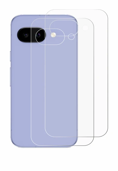 Imagen del dispositivo Google Pixel 9a (Trasero) con una amplia variedad de protectores de pantalla.