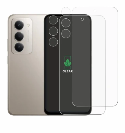 Imagen del dispositivo Xiaomi Redmi 15 (Frontal+Cámara) con una amplia variedad de protectores de pantalla.