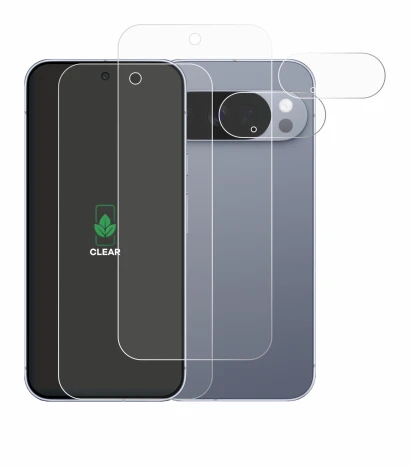 Imagen del dispositivo Google Pixel 10 Pro (Frontal+Cámara) con una amplia variedad de protectores de pantalla.