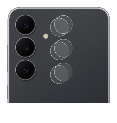 Imagen del dispositivo Samsung Galaxy S25 FE (SÓLO Cámara) con una amplia variedad de protectores de pantalla.