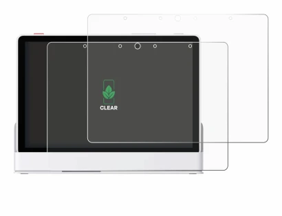 Imagen del dispositivo eufy Smart Display E10 con una amplia variedad de protectores de pantalla.