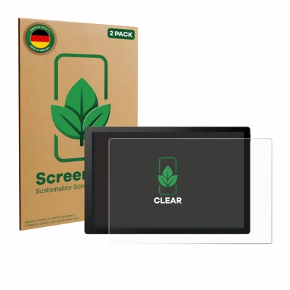 Parte frontal de un envase de producto con el logotipo de la marca ScreenLeaf. Al lado se muestra el dispositivo EcoFlow Power