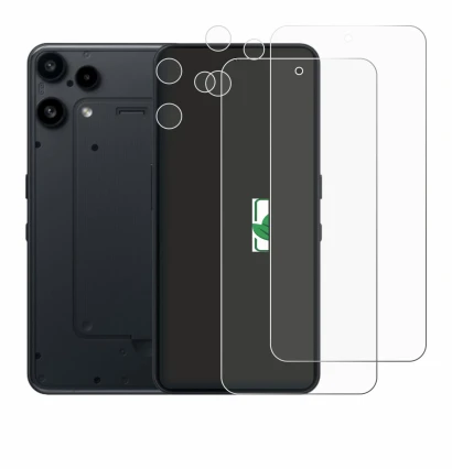 Imagen del dispositivo Nothing Phone (3a) Lite (Frontal+Cámara) con una amplia variedad de protectores de pantalla.