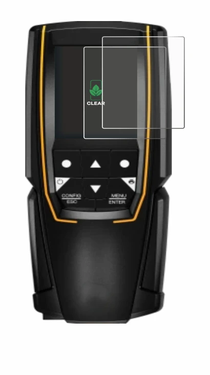 Imagen del dispositivo Testo 310 (2da Gen.) con una amplia variedad de protectores de pantalla.