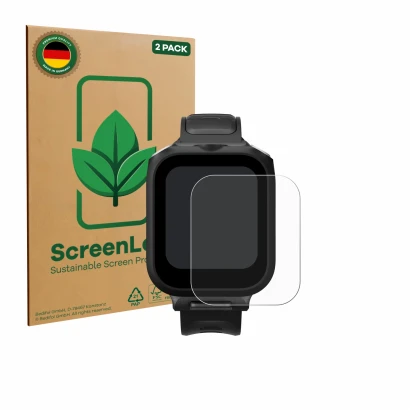 Parte frontal de un envase de producto con el logotipo de la marca ScreenLeaf. Al lado se muestra el dispositivo Insta360 GPS 