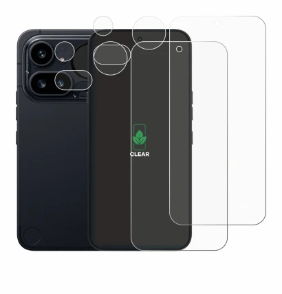 Imagen del dispositivo Nothing Phone (4a) Pro (Frontal+Cámara) con una amplia variedad de protectores de pantalla.