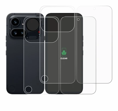 Imagen del dispositivo Nothing Phone (4a) Pro (Frontal+Trasero) con una amplia variedad de protectores de pantalla.