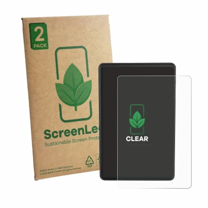 Parte frontal de un envase de producto con el logotipo de la marca ScreenLeaf. Al lado se muestra el dispositivo Bafang VD04 c