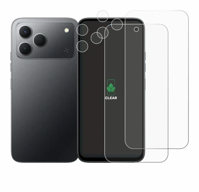 Imagen del dispositivo Tecno Spark 50 4G (Frontal+Cámara) con una amplia variedad de protectores de pantalla.