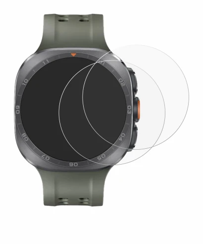 Imagen del dispositivo Samsung Galaxy Watch Ultra 2 (47 mm) con una amplia variedad de protectores de pantalla.