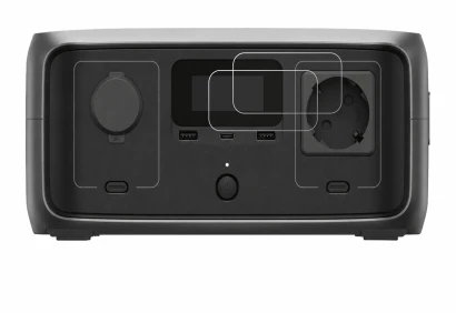 Imagen del dispositivo EcoFlow River 3 con una amplia variedad de protectores de pantalla.