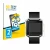 Parte frontal de un envase de producto con el logotipo de la marca BROTECT. Al lado se muestra el dispositivo Fitbit Blaze con