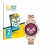 Parte frontal de un envase de producto con el logotipo de la marca BROTECT. Al lado se muestra el dispositivo Michael Kors Acc